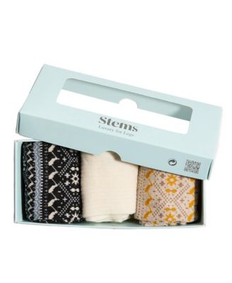 Women's SNOWFLAKE CASHMERE GIFT BOX OF THREE