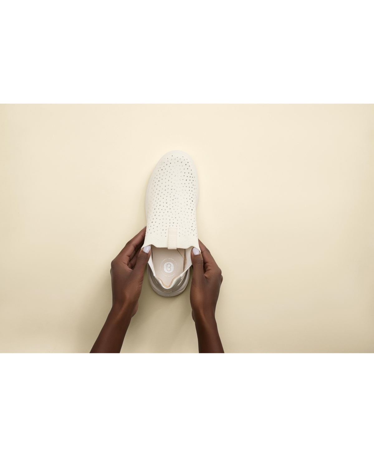 Bzees Twilight Washable Slip Ons In Navy Blazer Knit Fabric