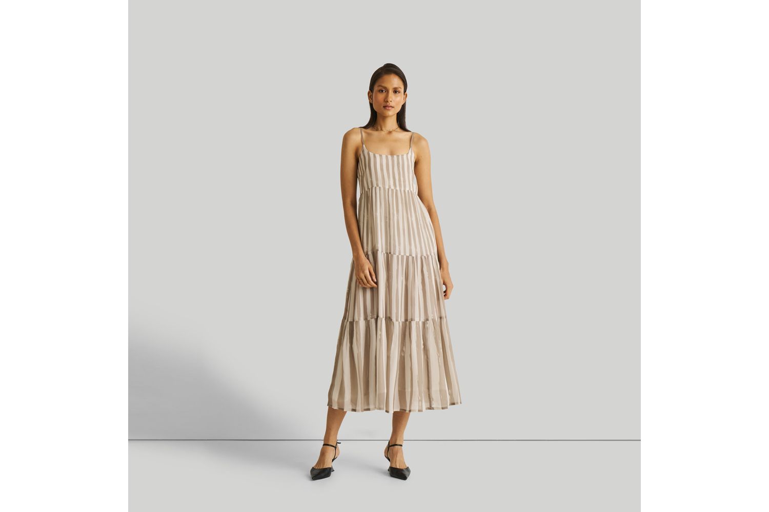 Women's Strappy Tiered Maxi Dress