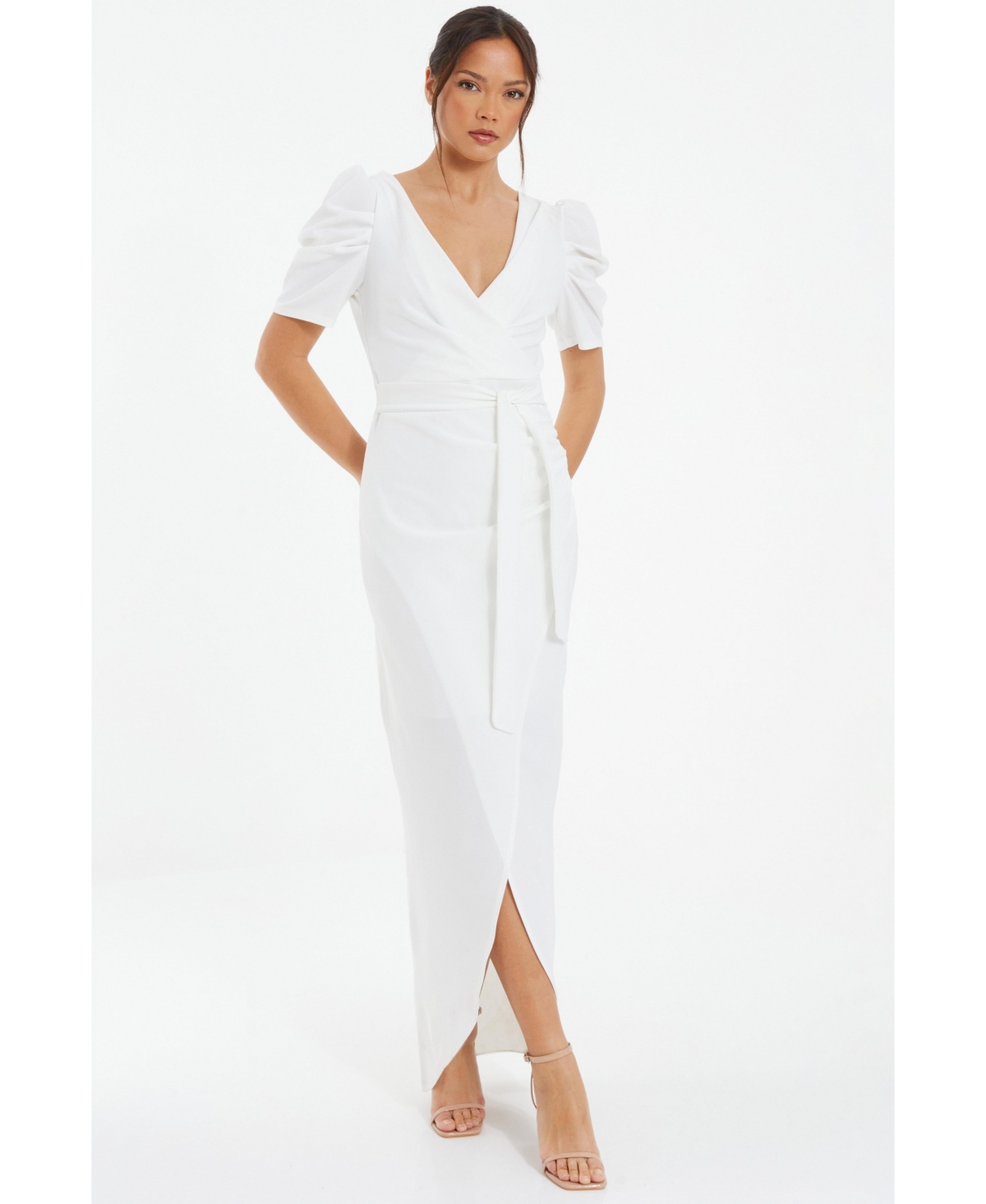 Quiz Women's Puff Sleeve Maxi Dress