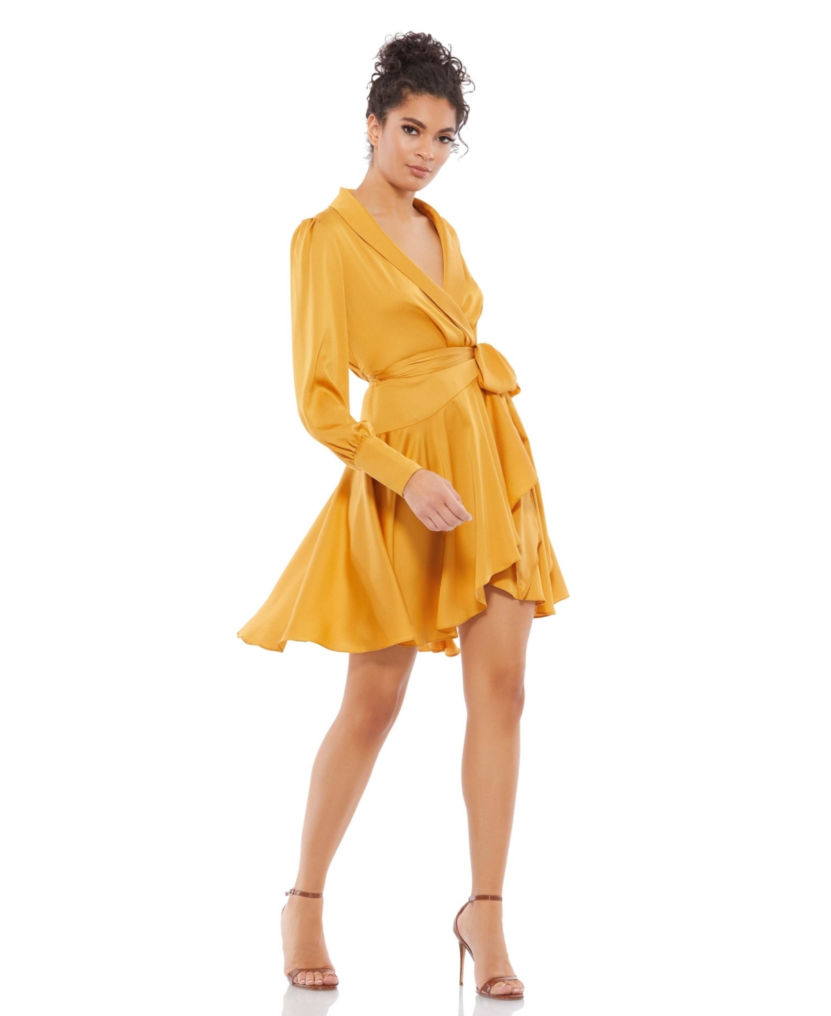 Women's Ieena Short Wrap Dress - Marigold