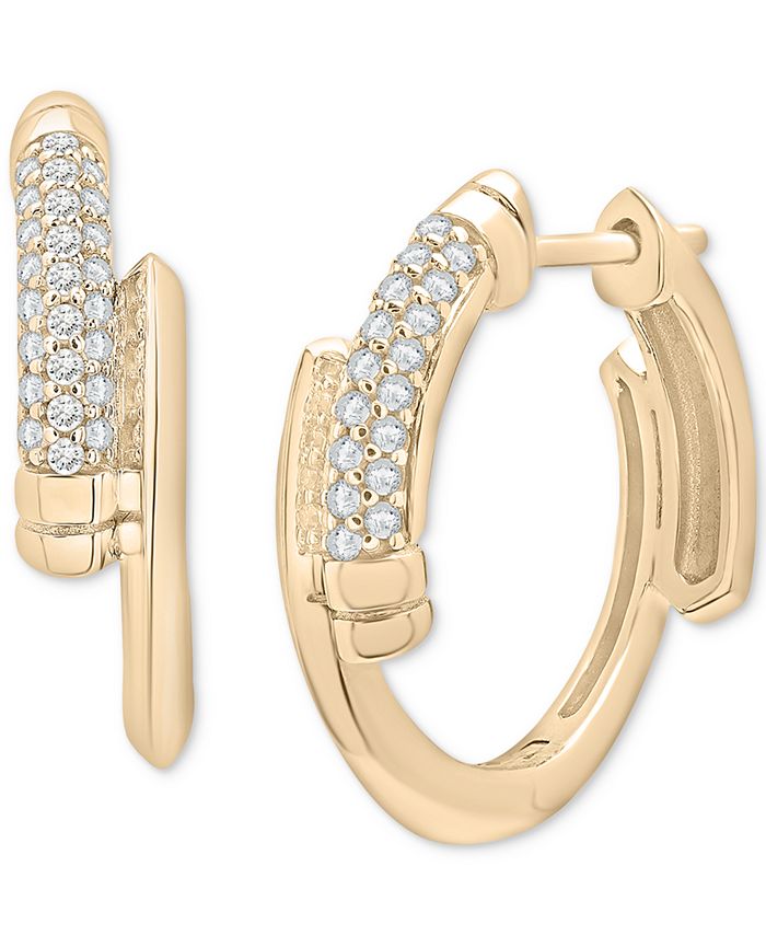 Audrey by Aurate Diamond Small Hoop Earrings (1/6 ct. t.w.) in Gold ...