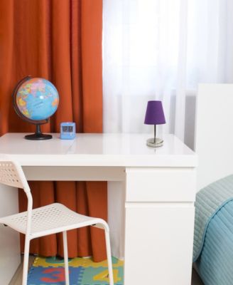 Nauru 10.5" Traditional Petite Metal Stick Bedside Table Desk Lamp with Fabric Empire Shade