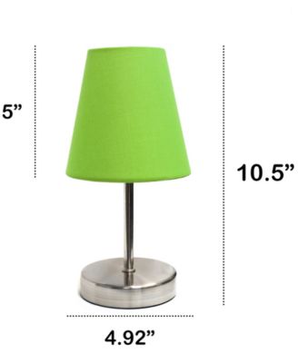 Nauru 10.5" Traditional Petite Metal Stick Bedside Table Desk Lamp with Fabric Empire Shade