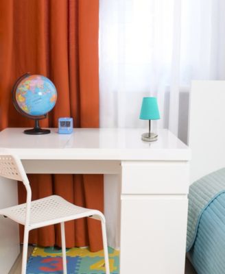 Nauru 10.5" Traditional Petite Metal Stick Bedside Table Desk Lamp with Fabric Empire Shade