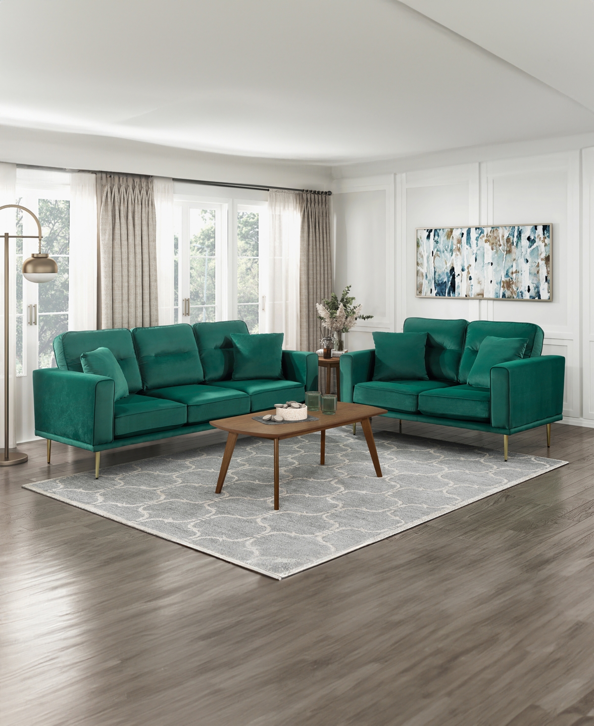 HOMELEGANCE WHITE LABEL CARSON 58" LOVESEAT 