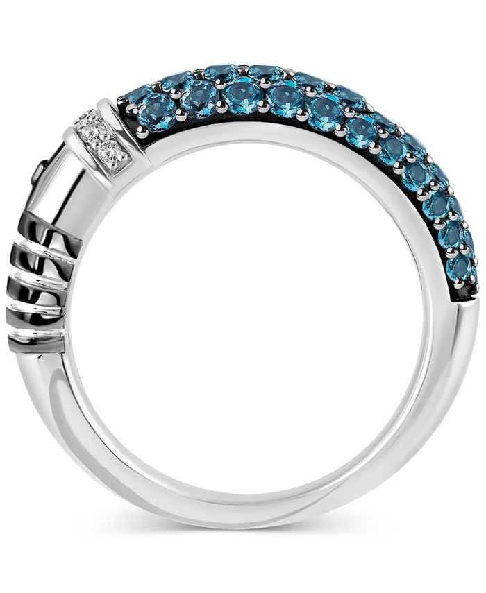 Wonder Fine Jewelry London Blue Topaz (1 ct. t.w.) & Diamond (1/20 ct ...