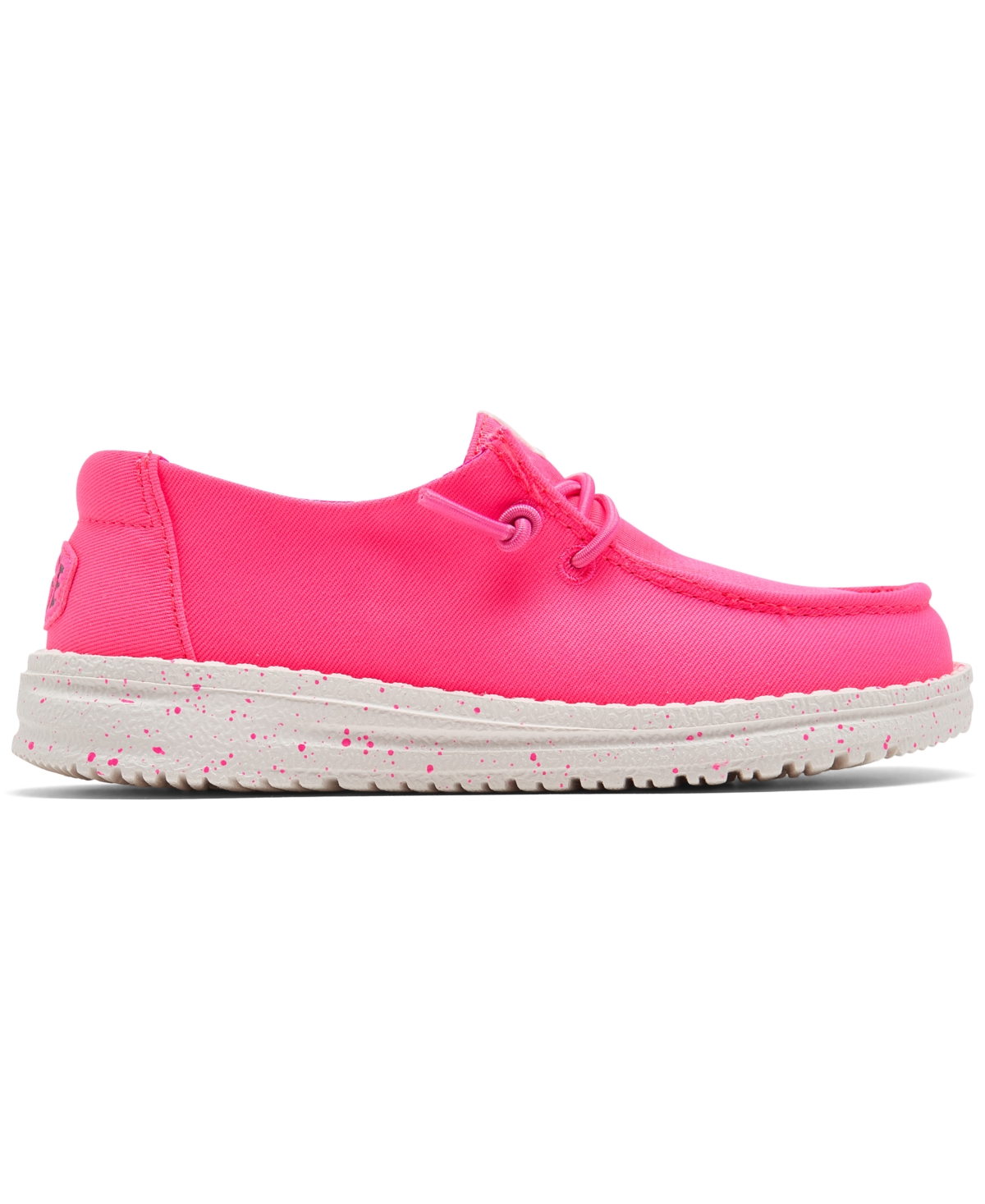 Shop Hey Dude Toddler Girls' Wendy Canvas Casual Moccasin Sneakers From Finish Line In Pink