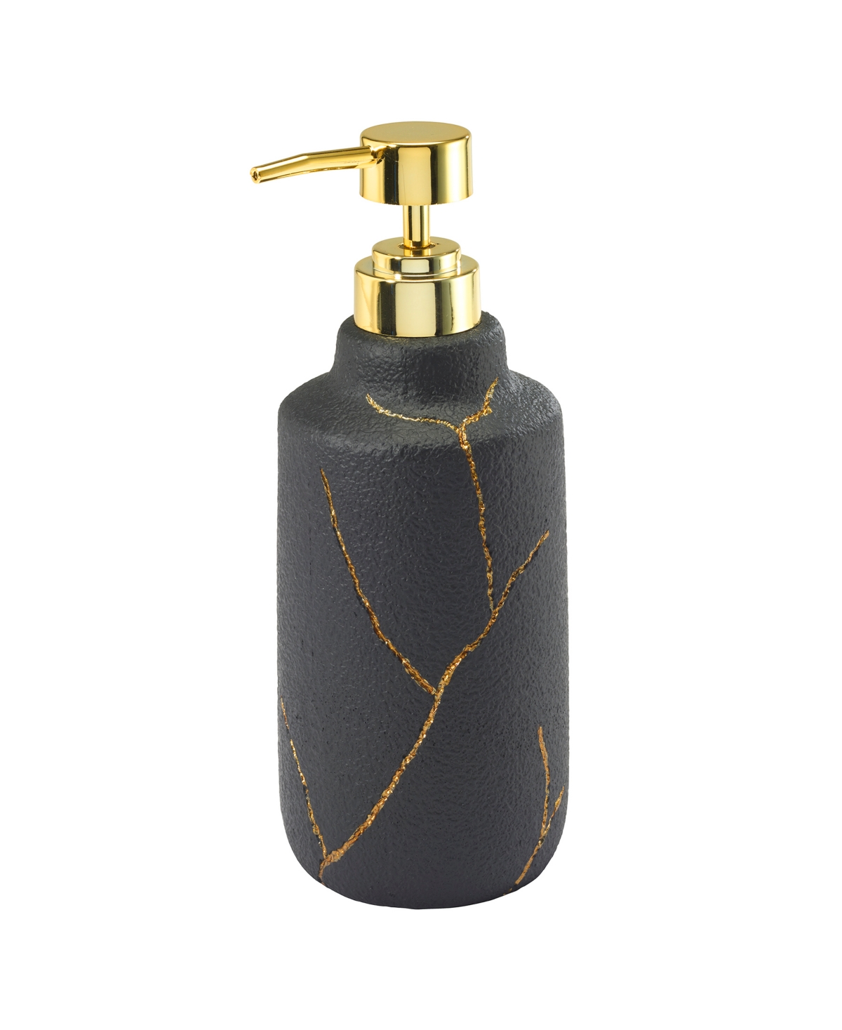 Shop Nicole Miller Sydney 2-pc. Bath Accessory Set In Blk,gold