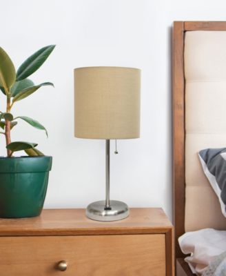 Oslo 19.5" Contemporary Bedside USB Port Feature Standard Metal Table Desk Lamp 