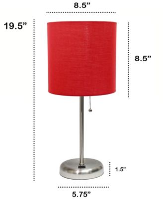 Oslo 19.5" Contemporary Bedside USB Port Feature Standard Metal Table Desk Lamp 