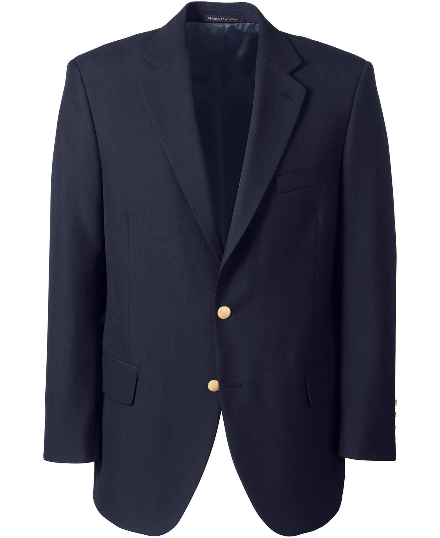 Мужской пиджак Lands' End School Uniform Long Hopsack Blazer, цвет: Глубокий тёмно-синий — фото 2