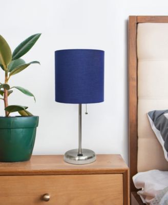 Oslo 19.5" Contemporary Bedside USB Port Feature Standard Metal Table Desk Lamp 