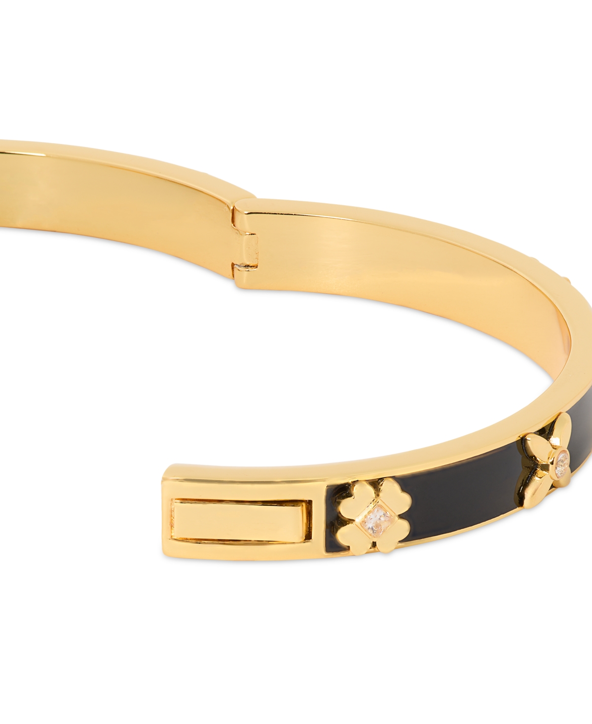 Kate Spade New York Cubic Zirconia & Color Inlay Flower Bangle Bracelet -gold