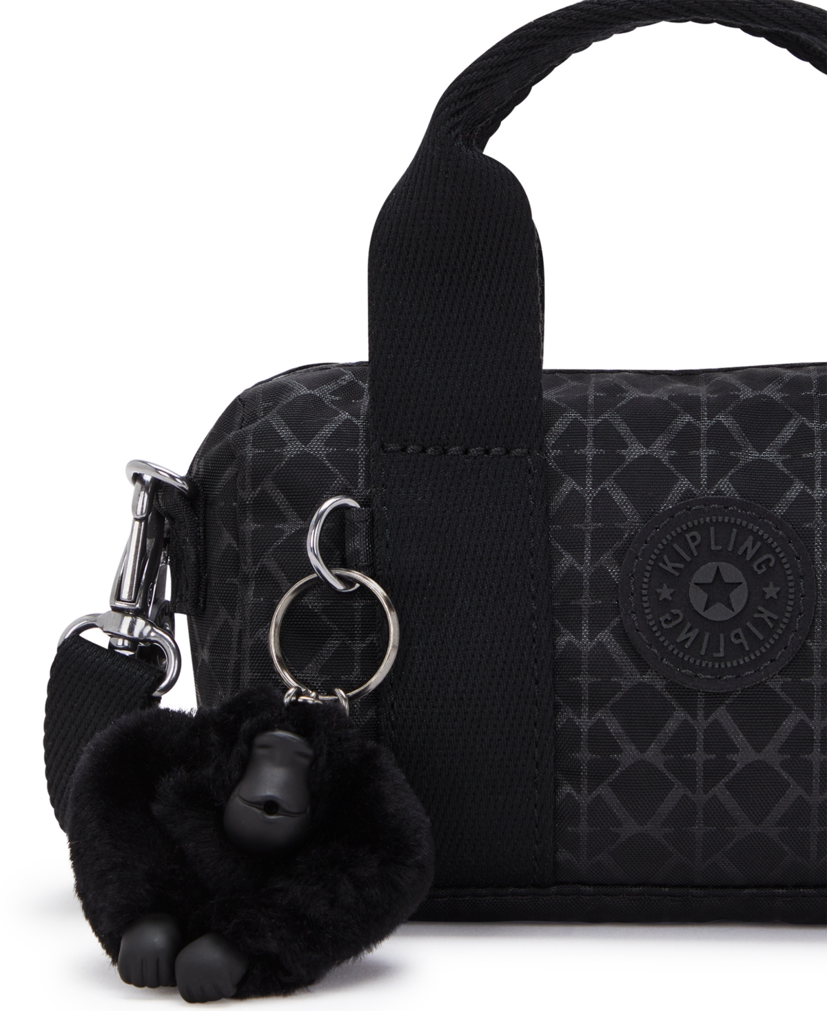 Shop Kipling Bina Mini Nylon Crossbody Handbag In Signature Embossed