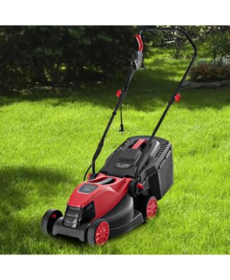 10 AMP 13 Inch Electric Corded Lawn Mower with Collection Box