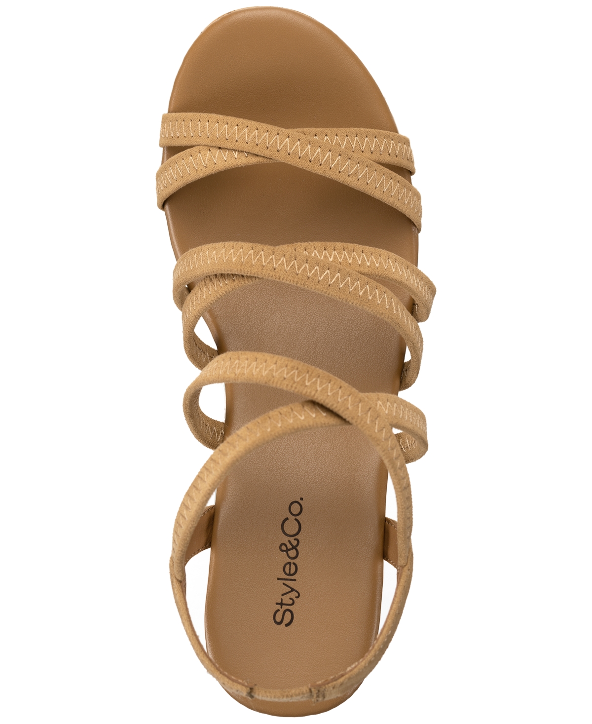 Style & Co Women's Arloo Strappy Elastic Wedge Sandals, Created for Macy's