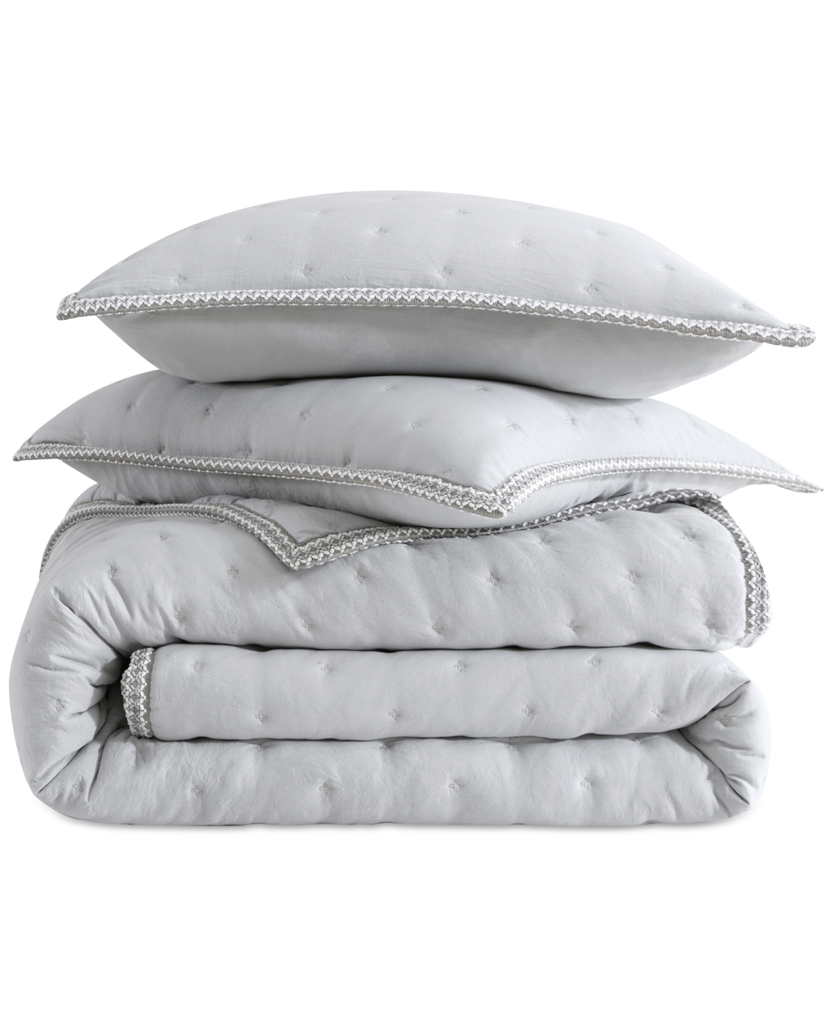 Ugg Devon  Braid Quilt Set, King In Gray Violet