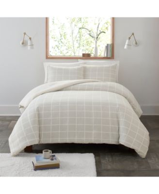 Shop Ugg Devon Grid Comforter Sets In Flute
