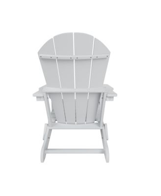 All-Weather Contoured Outdoor Poly Folding Adirondack Chair