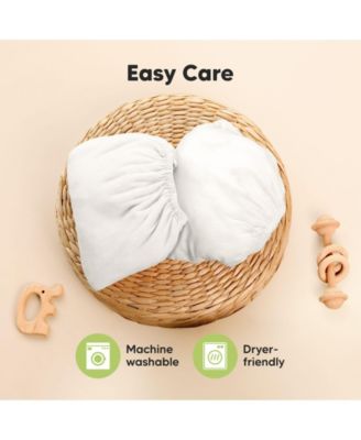 2-Pack Mini Crib Sheets, Pack and Play Sheets Fitted, Pack N Play Sheets, Organic Fitted Crib Sheet Cover