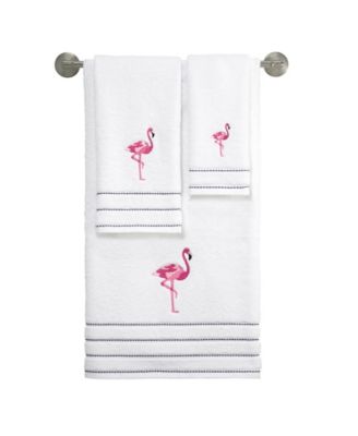 Flamingo Ticking Stripe 3-Pc. Towel Set