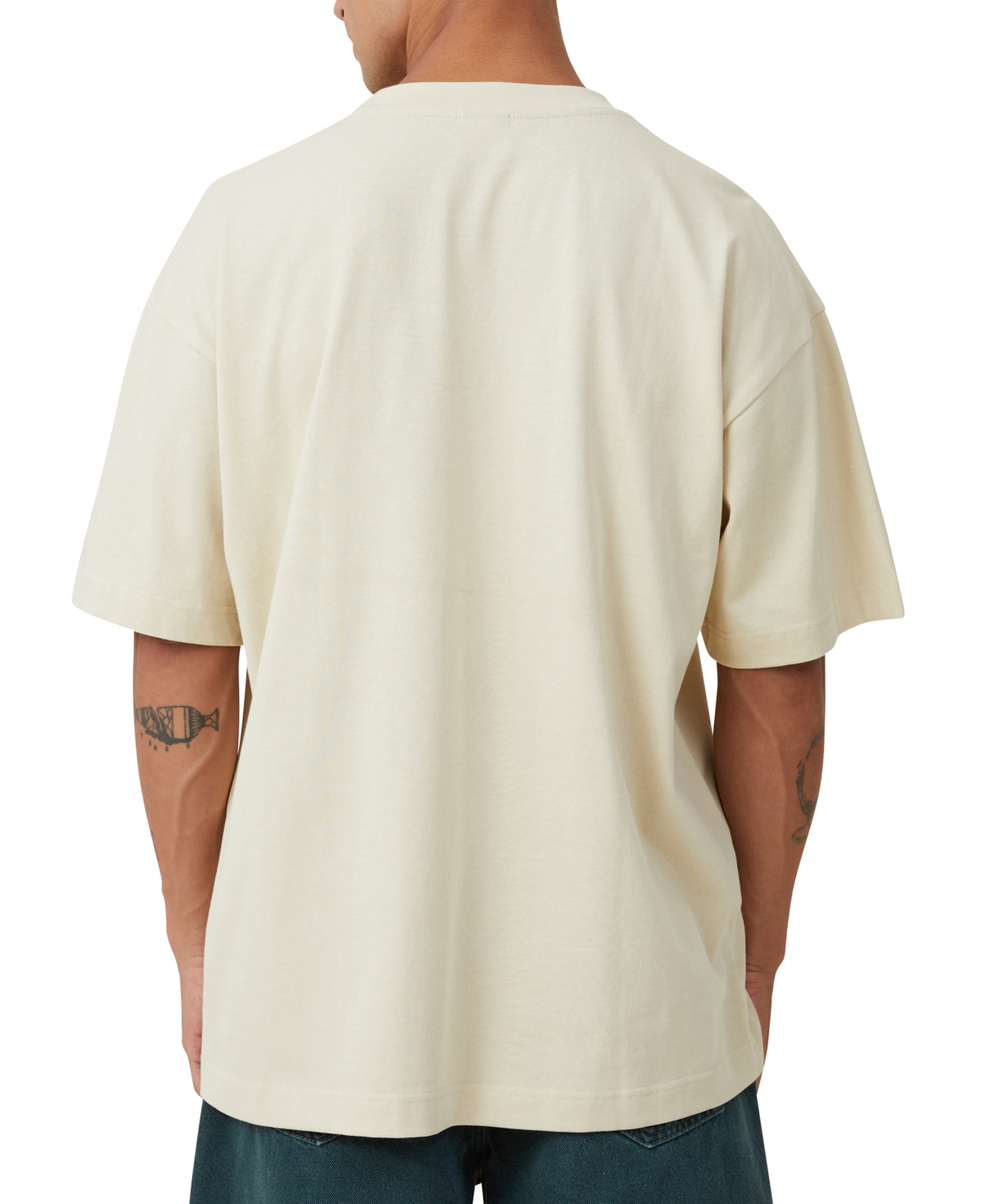 Shop Cotton On Men's Box Fit Graphic T-shirt In Beige