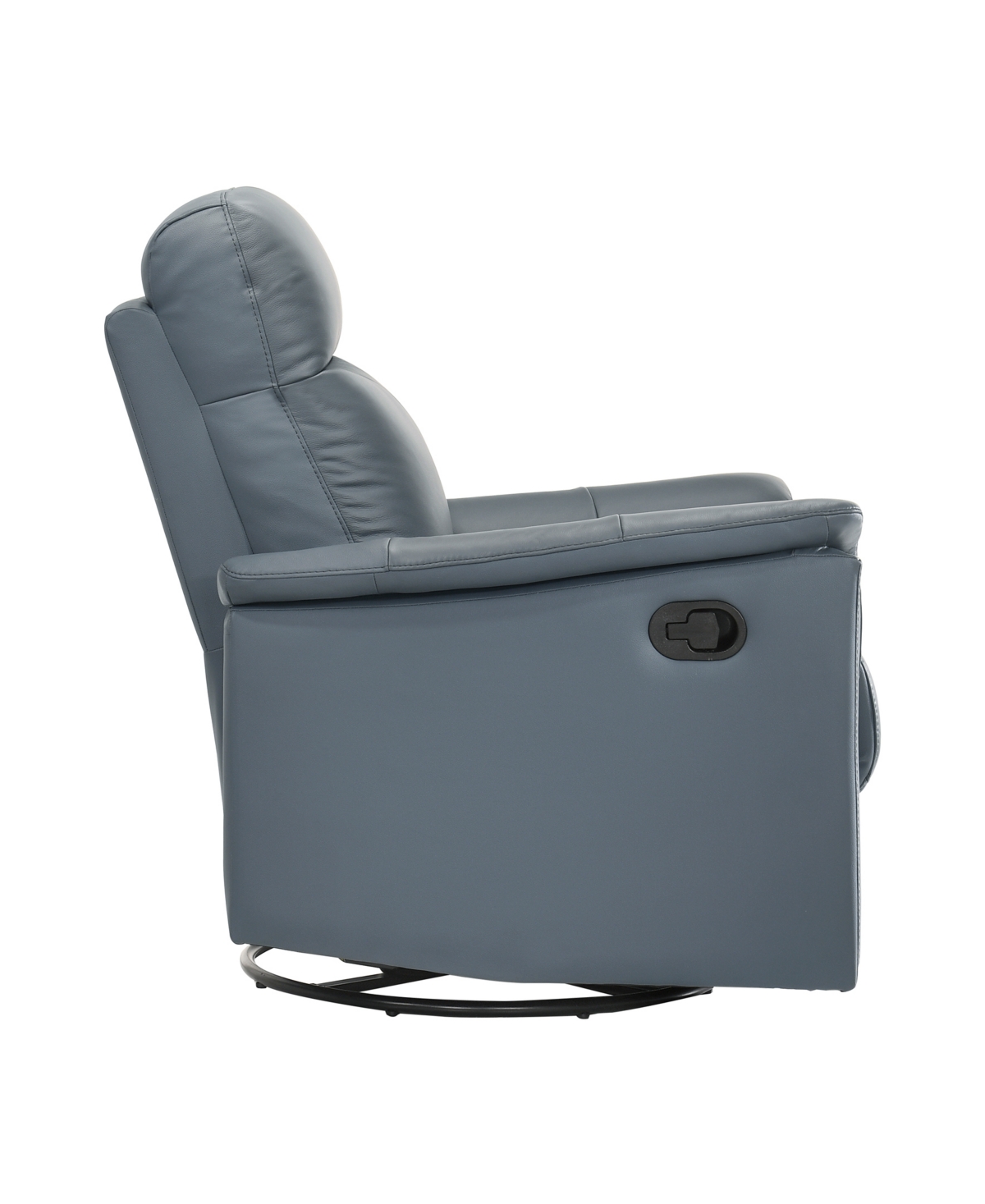 Shop Homelegance White Label Emillia 36" Leather Swivel Glider Reclining Chair In Gray