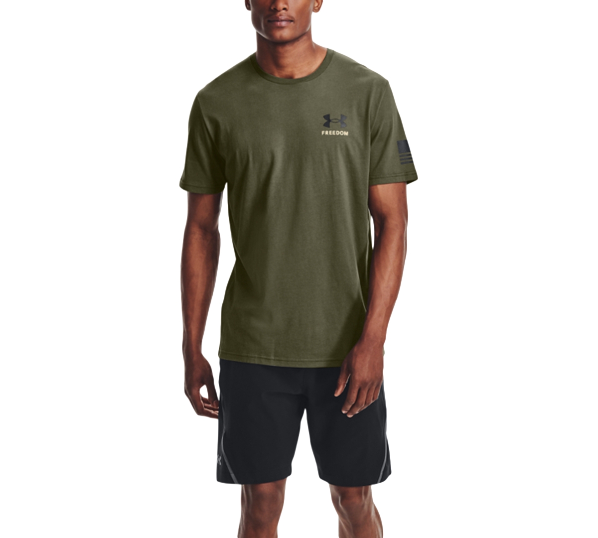 Under Armour Men's Relaxed Fit Freedom Logo Short Sleeve T-Shirt -black