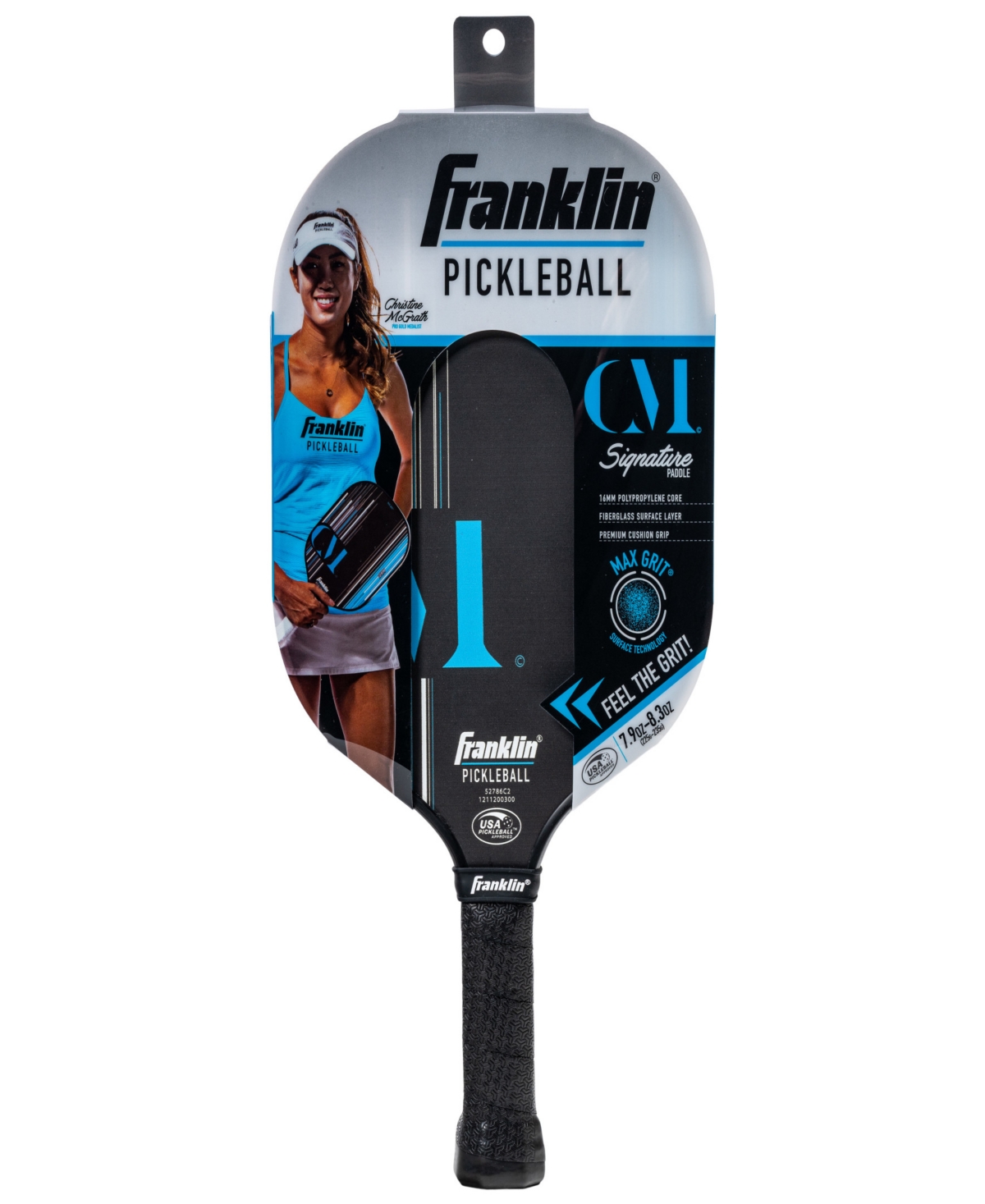 Franklin Sports Christine Mcgrath Pro Pickleball Paddle Blue 16mm In Black