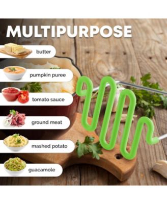 Non-Scratch Potato Masher Kitchen Tool - Durable Stainless Steel Mashed Potatoes Masher