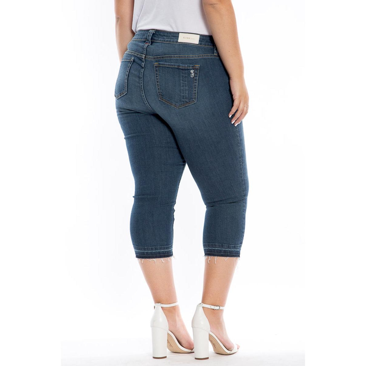 Slink Jeans Plus Size Mid Rise Crop Jeans
