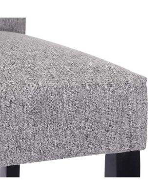 Linen Fabric Tufted Bar Stool (Set of 2)