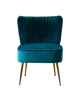 1 piece Velvet 22" Wide Upholstered Tufted Velvet Accent Chair