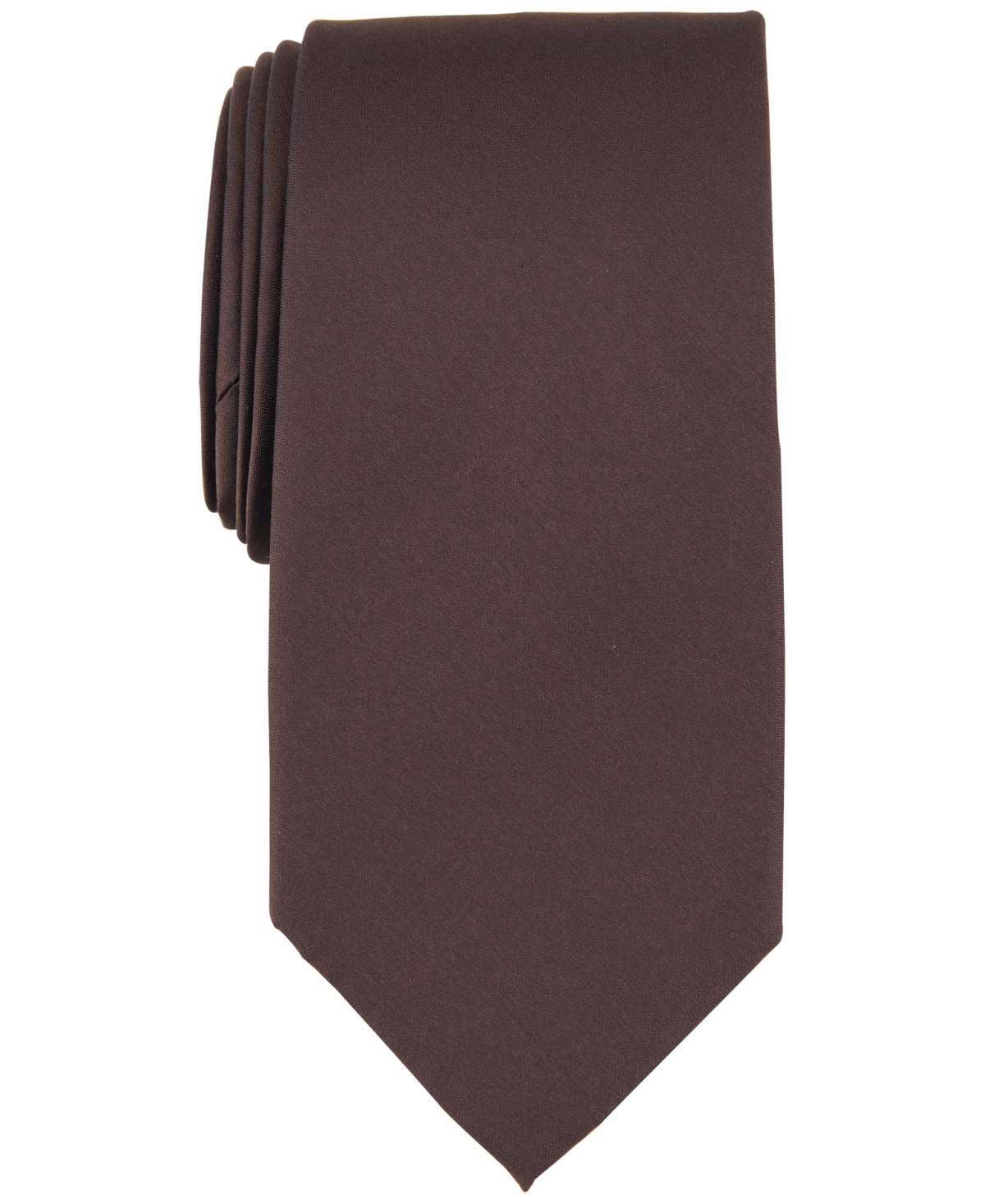 Shop Michael Kors Men's Sapphire Solid Tie In Chocolate