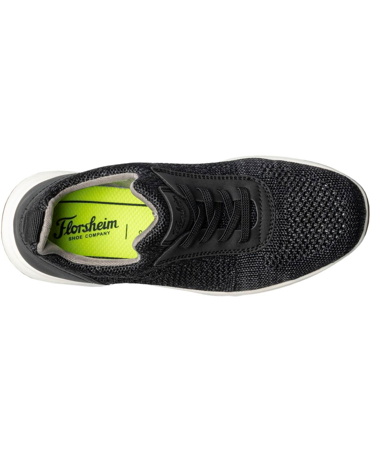 Shop Florsheim Boys Satellite Jr. Knit Elastic Lace Slip On Sneaker In Black