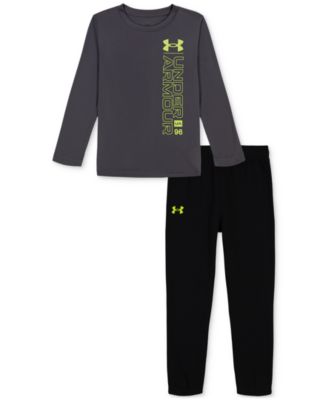 Under Armour - Toddler and Little Boys Long-Sleeve Graphic Tee & Fleece Joggers