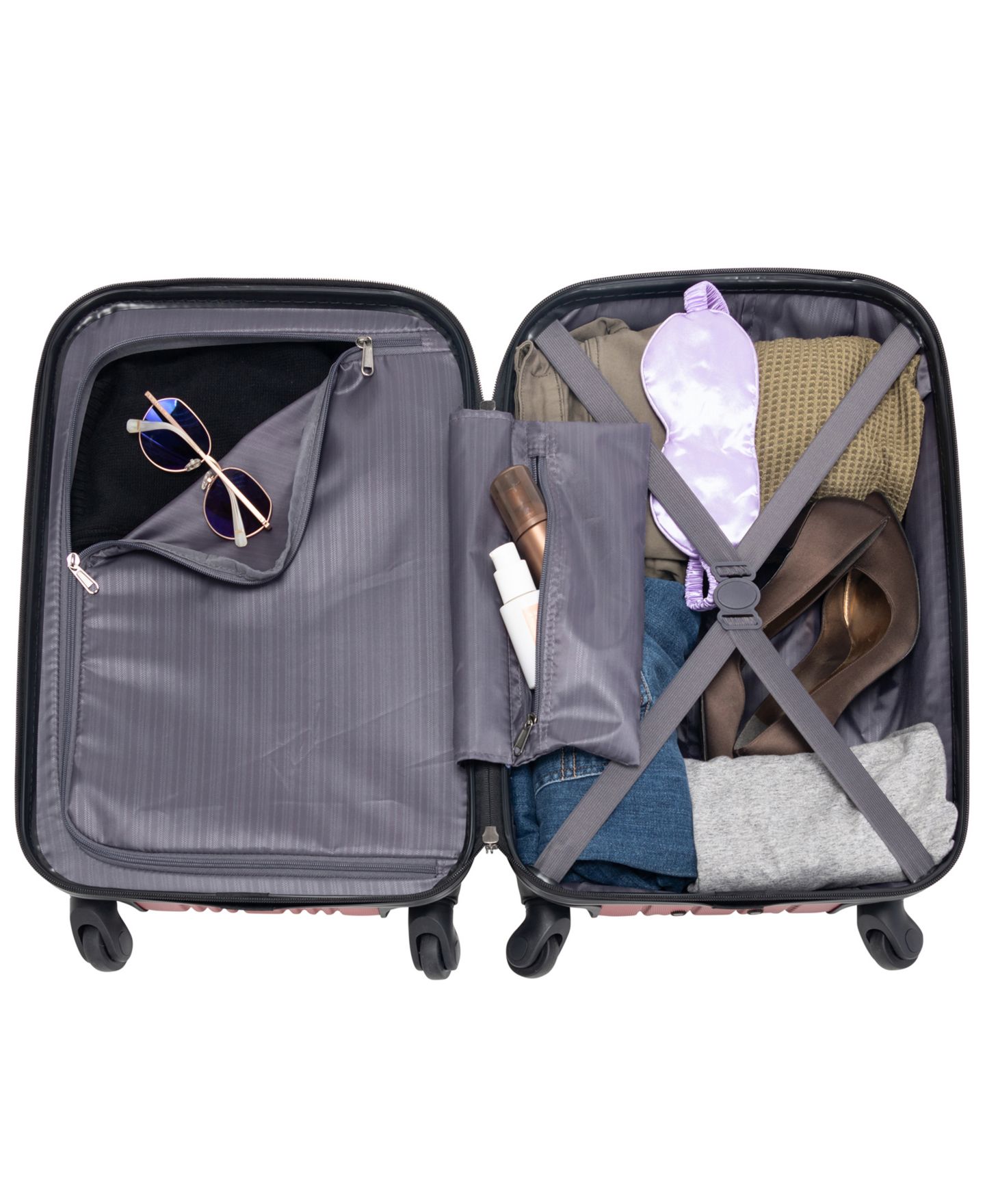 Чемоданы Kenneth Cole Reaction Out of Bounds 2-pc Lightweight Hardside Spinner Luggage Set, цвет: Чёрный — фото 20