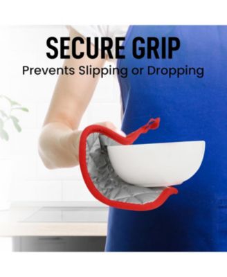 3-Pack Cotton Pot Holders for Kitchen - Heat Resistant, Machine Washable, & Comfortable Grip Oven Hot Pads