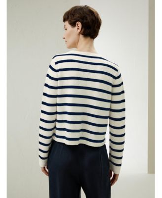 Women's Gariana Striped Wool Cardigan