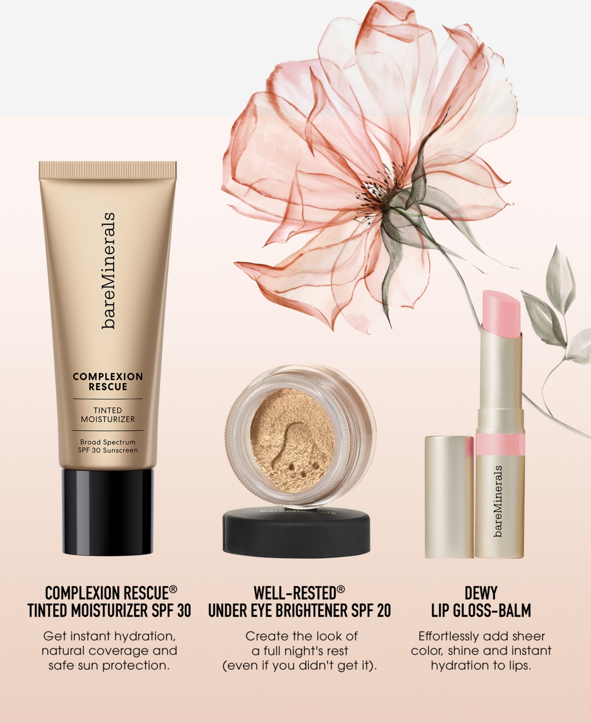 Shop Bareminerals 3-pc. For Moms On The Glow Beauty Set In Natural Pecan