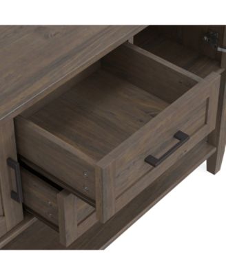 Ela Solid Wood Console Table in Smoky Brown