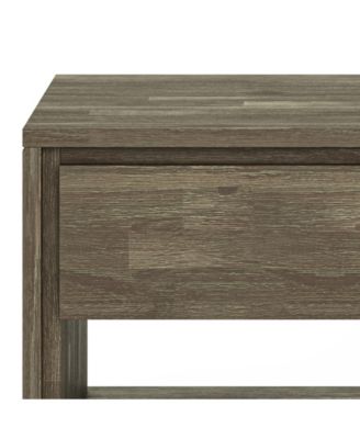 Lowry Solid Acacia Wood End Table in Distressed Grey