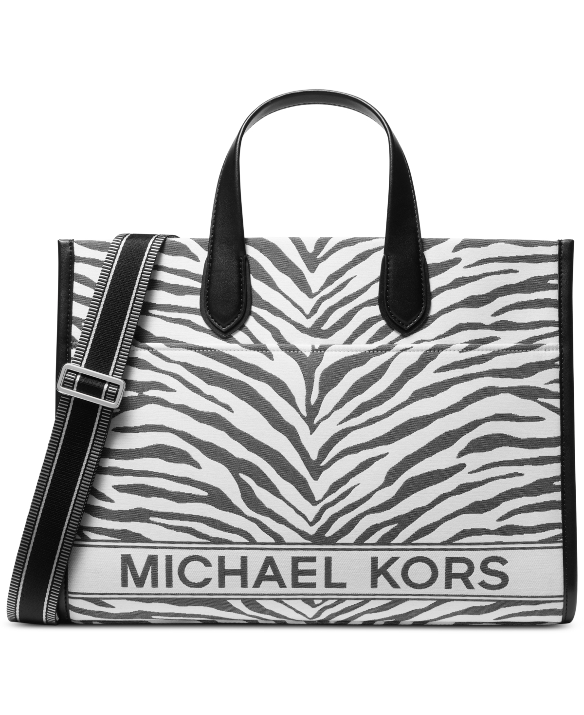 Shop Michael Kors Michael  Gigi Large Grab Tote In Black Mult