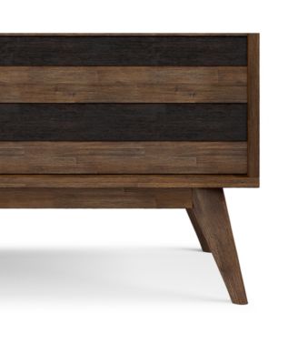 Clarkson Solid Acacia Wood Tv Stand in Rustic Natural Aged Brown For TVs up to 60 inches