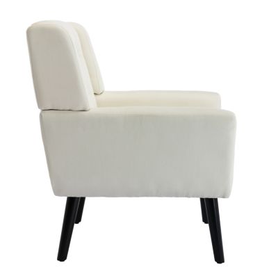 Ergonomic Linen Accent Chair for Home