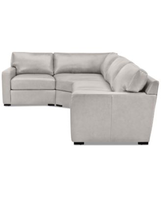Radley 113" 4-Pc. Leather Wedge Sectional