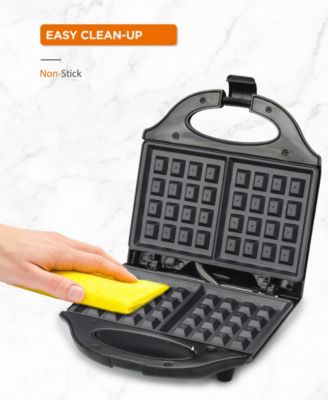 Commercial Chef Waffle Maker, Nonstick Mini Waffle Maker, Easy-to-Clean Electric Waffle Iron for Breakfast Waffles with Cool Touch Housing Power on Light Thermostat
