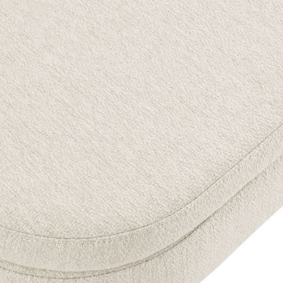  Ottoman Oval Storage Bench, Rubberwood Legs