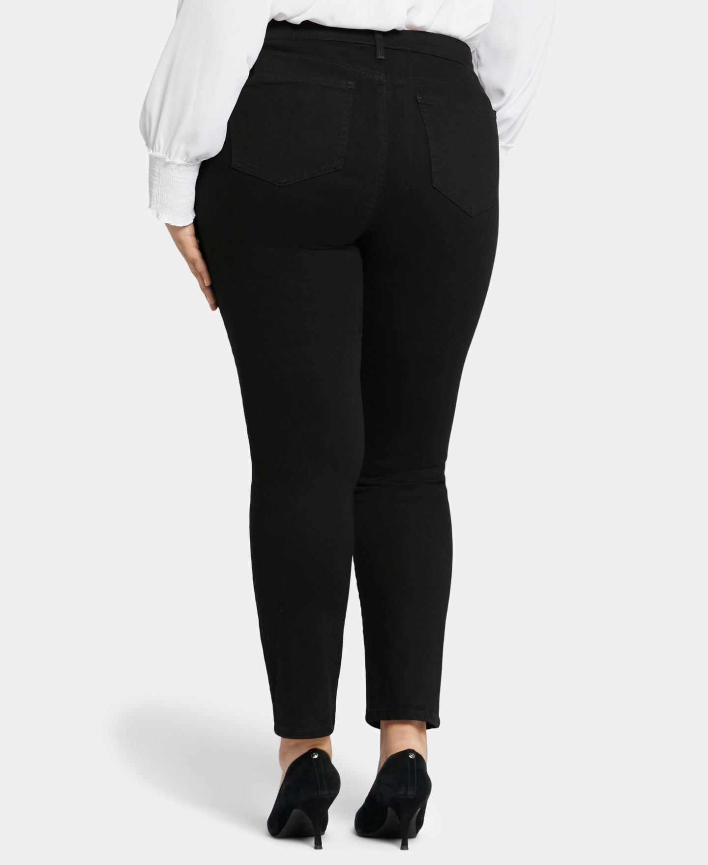 Женские джинсы NYDJ Plus Size Sheri Slim Jean, цвет: Чёрный — фото 2